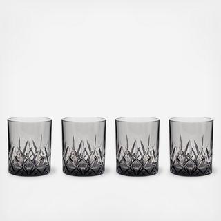 Aurora Tritan Plastic Double Old Fashioned Tumbler, Set of 4