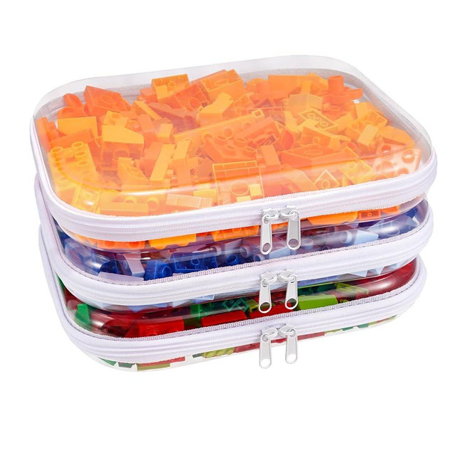 Clear Hard Shell Zipper Case,3PCS Transparent Clear Zipper Pouches,Hard Side Plastic Case Set,Portable Travel Storage Organizer Bins