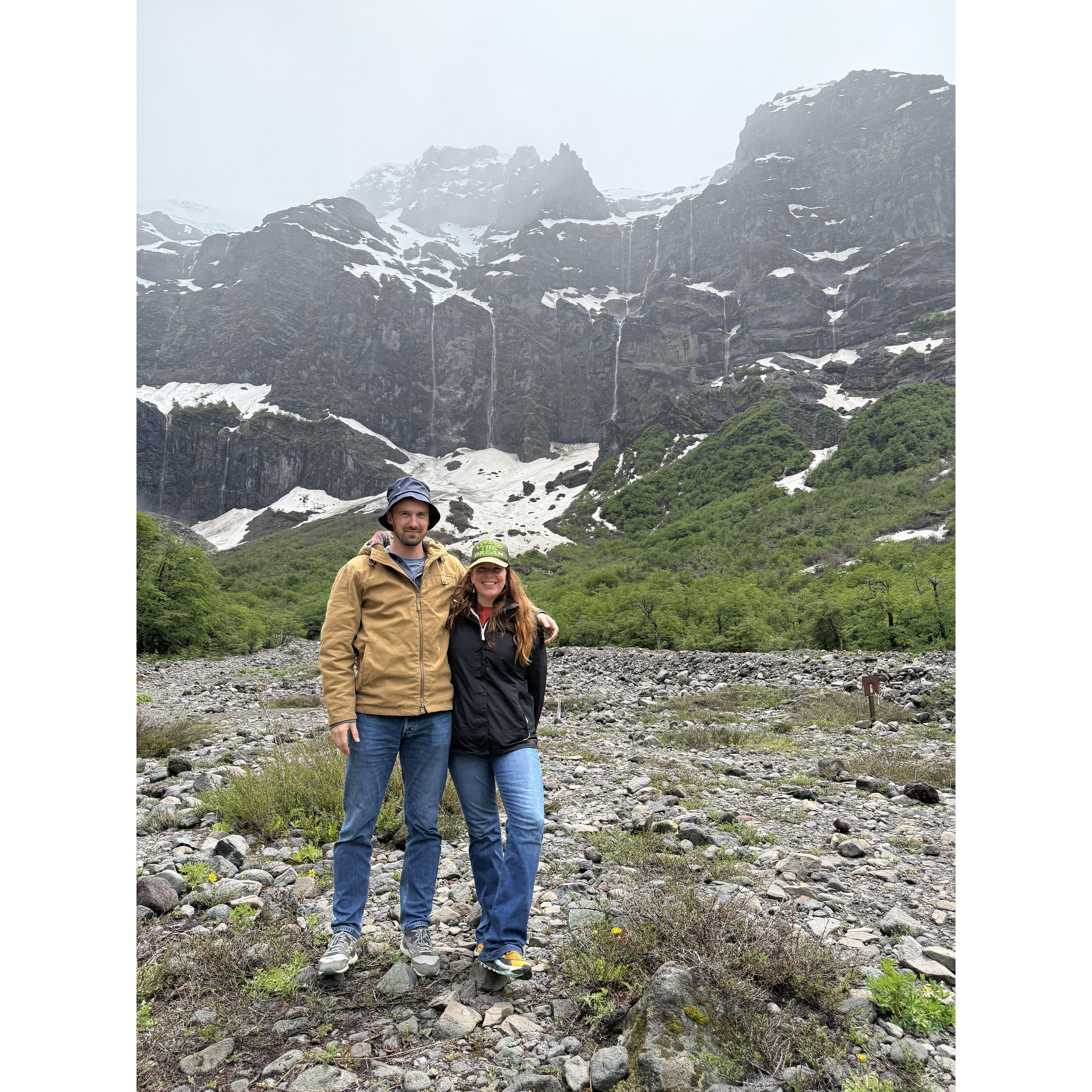 Mimica’s favorite mountain here we are at the Base of the grand Tronador Mountain. Nahuatl Huapi National Park, Patagonia Argentina