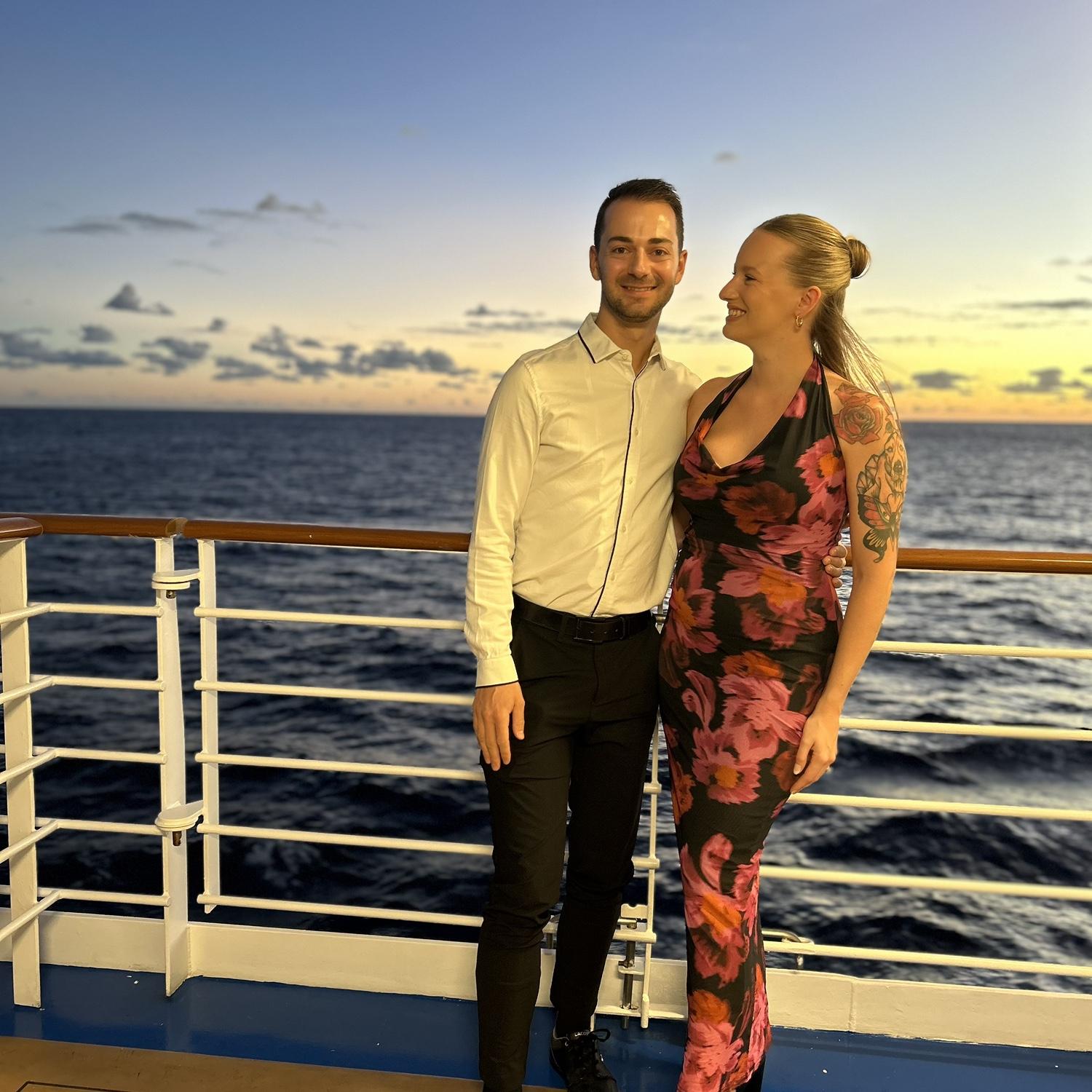 Sunset on the cruise