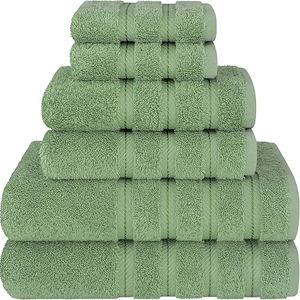 American Soft Linen Turkish Premium Quality 100% Cotton 6 Piece Towel Set, Soft Absorbent Quick Dry Bath Towels for Bathroom