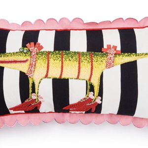 Patience Brewster Gloria Alligator Striped Lumbar Throw Pillow