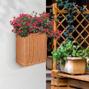 Cabilock Hanging Door Basket - Wall Hanging Fruit Baskets for Kitchen Woven Produce Holder,Hanging Wicker Basket Vegetable Basket for Organizing Onion Fruits Flowers Kitchenware