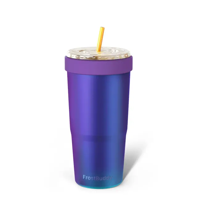 FrostBuddy To-Go Buddy Insulated Cup Holder | Fits All Sizes of Hot & Cold To-Go Cups | 32oz Stainless Steel Tumbler Nebula
