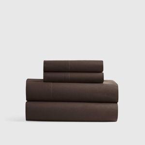 Classic Organic Percale Sheet Set in Espresso