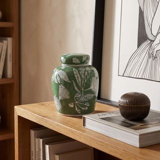 Lilia Decorative Small Ceramic Ginger Jar with Lid
