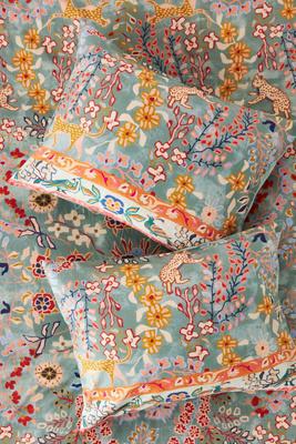 The Printed Cotton-Slub Pillow Shams, Set of 2