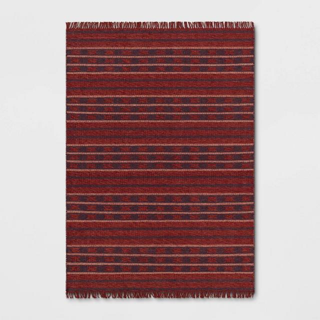 5'x7' Saturated Striped Rug Red - Threshold™