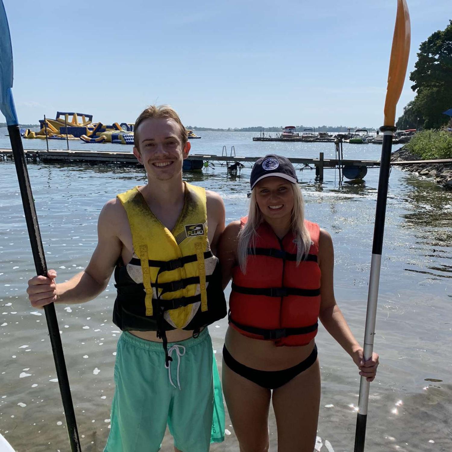 August 2020 - another camping trip where they rented kayaks