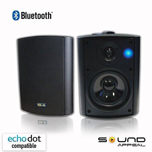 Bluetooth 5.25 Indoor/Outdoor Weatherproof Patio Speakers (Black- pair)