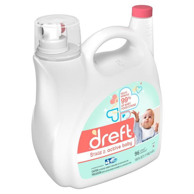 Dreft Stage 2: Active Baby HE Compatible Liquid Laundry Detergent - 150oz