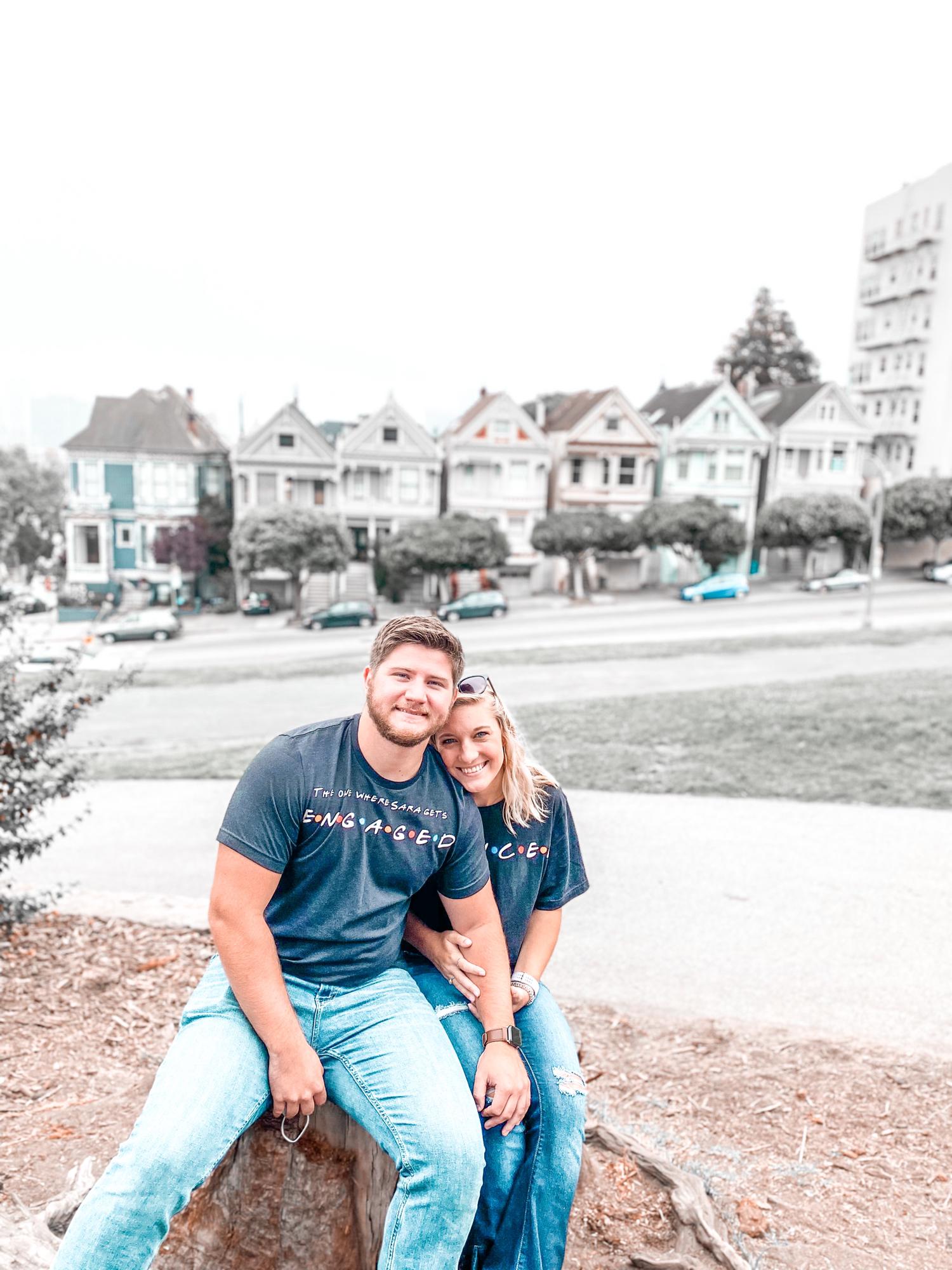 The day after our engagement in San Fran- pure bliss!