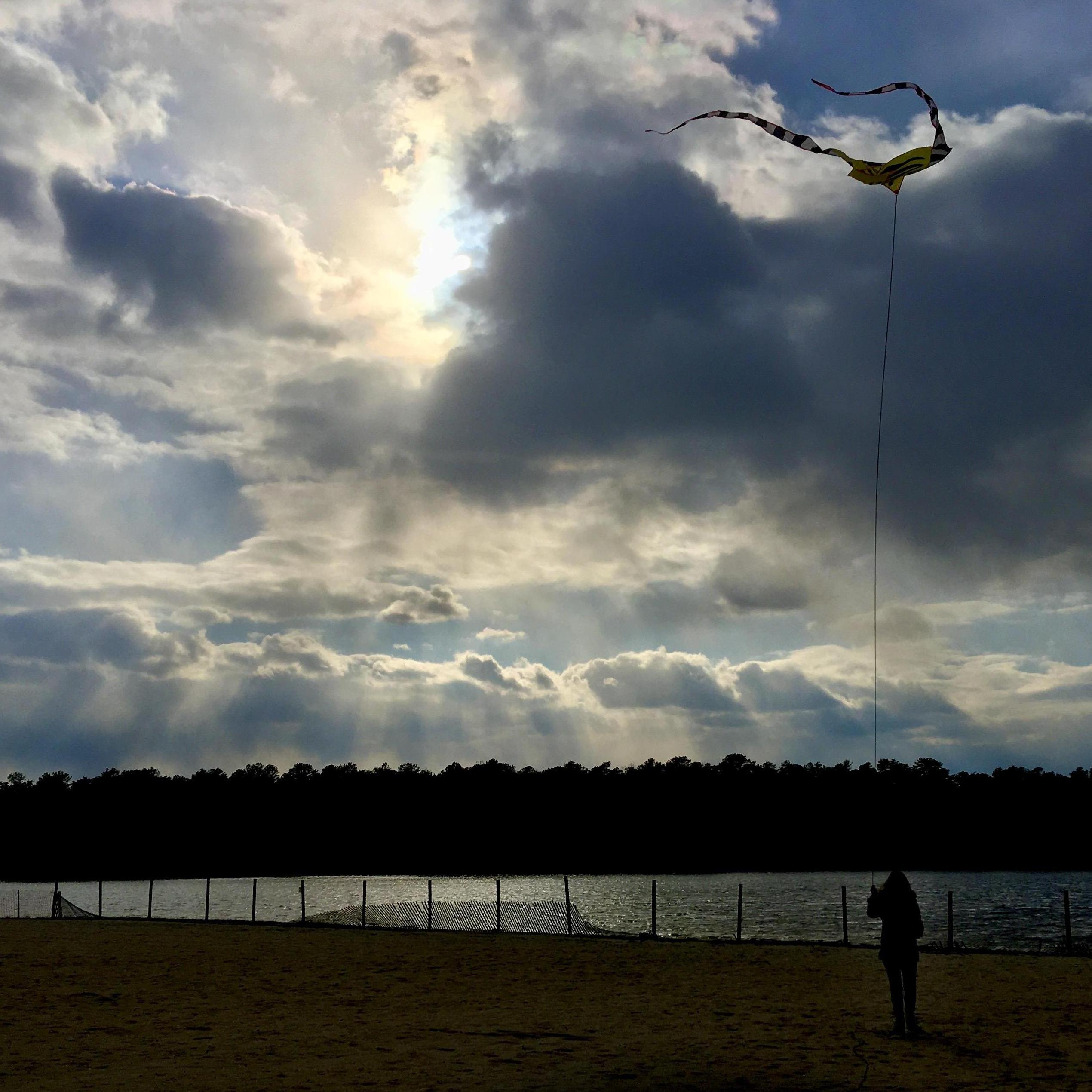 Date: February 29, 2020
Days Dating: #649
Location: Lake Absegami, NJ
Another trip to the lake. This was Rebecca's first time flying a kite.