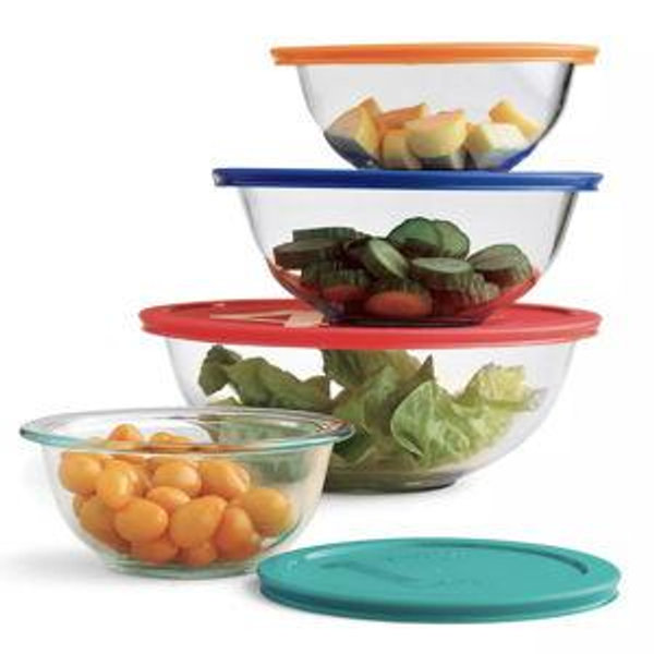 Pyrex Smart Essentials 8pc Glass Food Storage Bowl Set