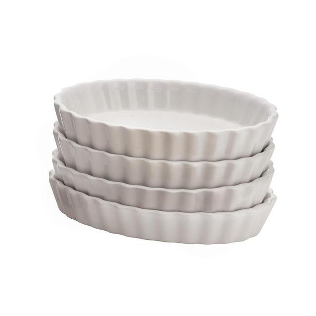 BonJour Chefs Tools Porcelain 4-Pc. Crème Brûlée Ramekin Set