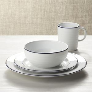 Roulette Blue Band 4-Piece Place Setting