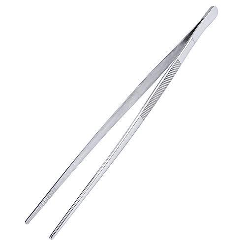 BIGSUNNY Stainless Steel Food Tweezer, Precision Serrated Tips Food Tongs, Fine 12 Inch