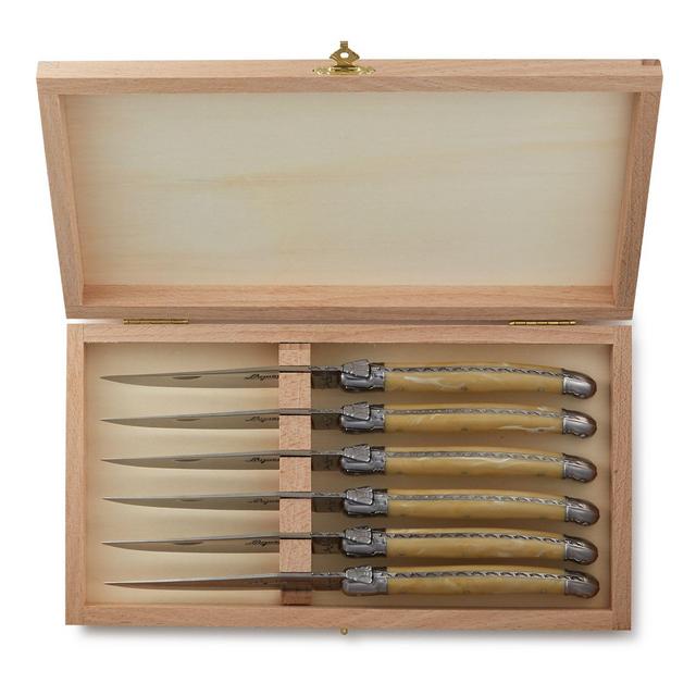 Laguiole Jean Dubost Steak Knives with Acrylic Handles