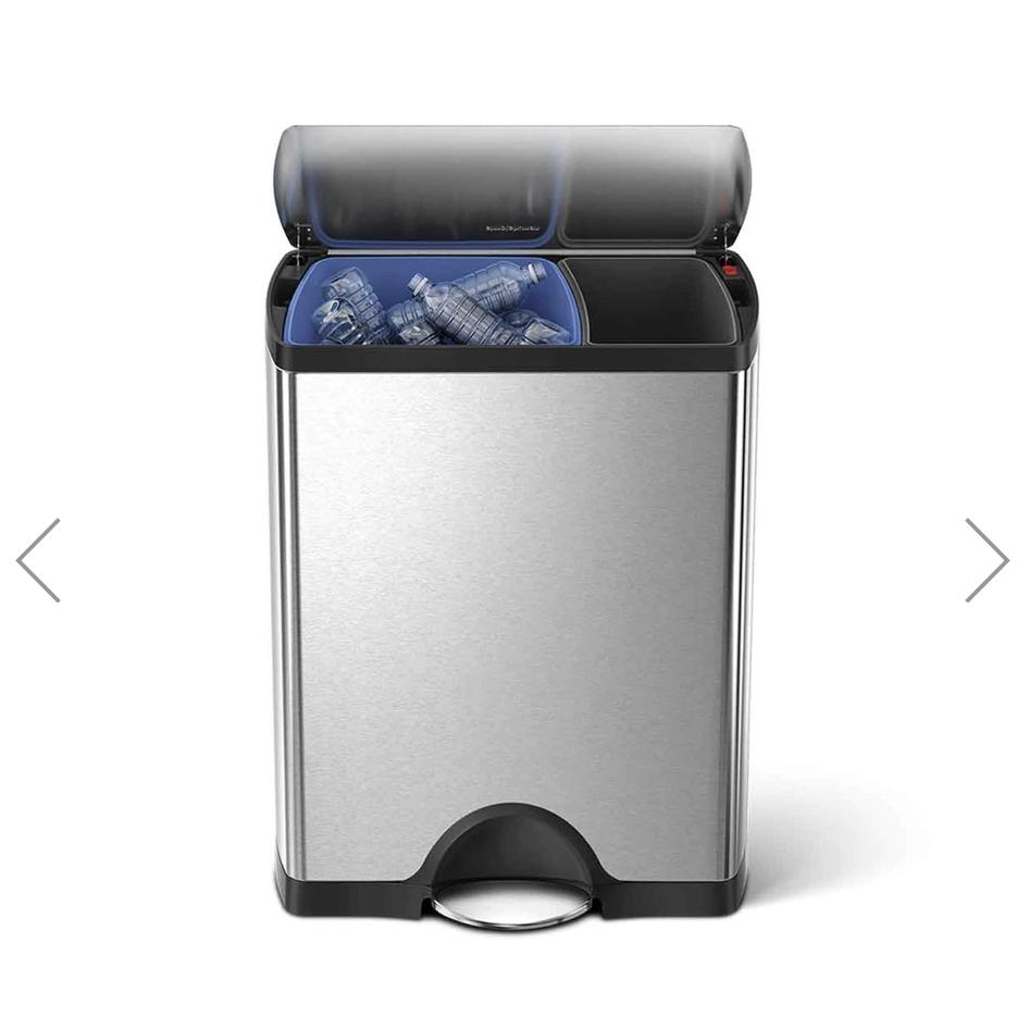 dual compartment rectangular step can