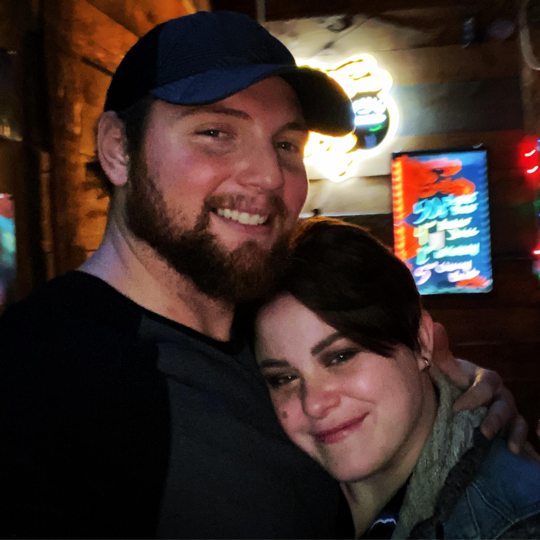 Enjoying a night out at the bar!