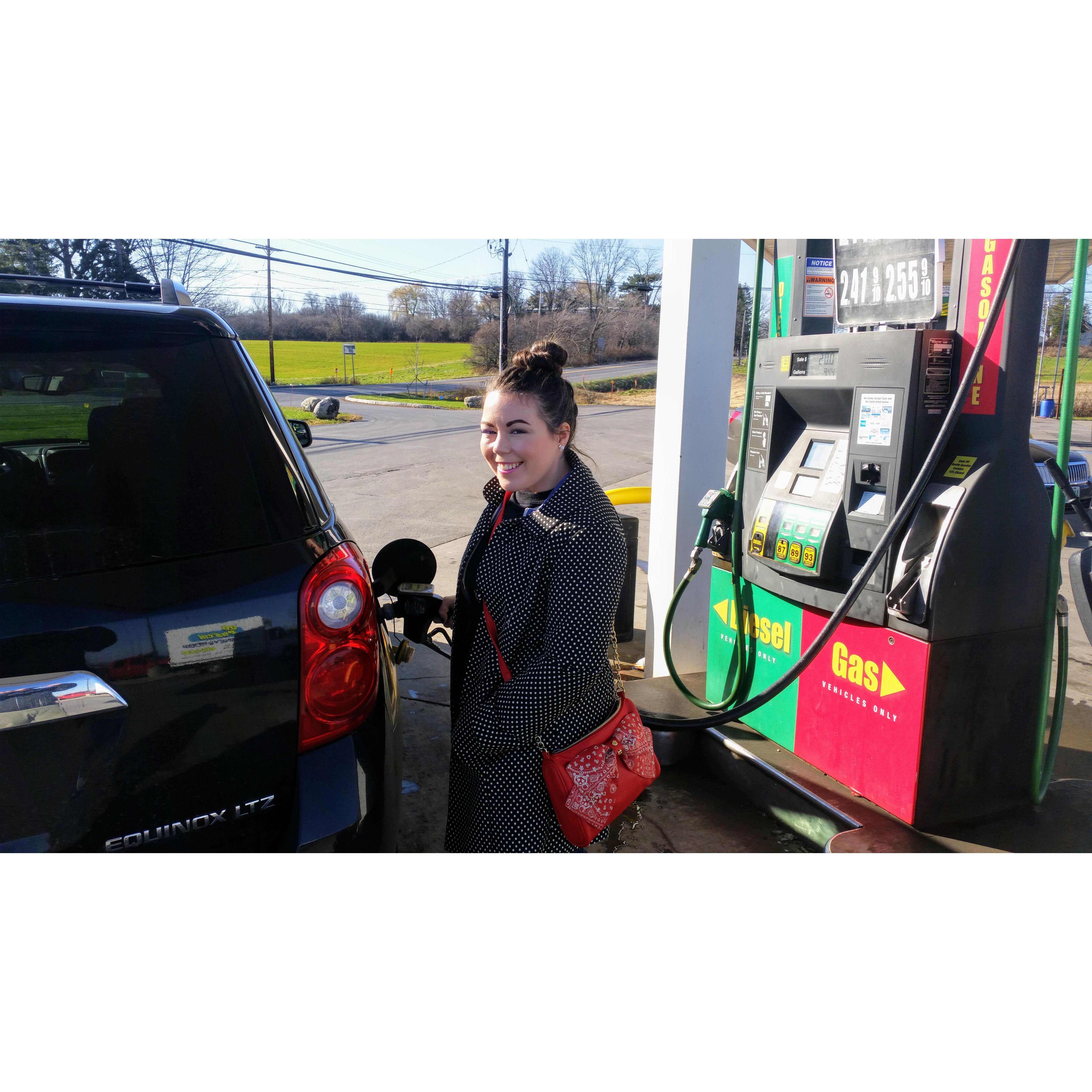 Pumping gas for the first time!