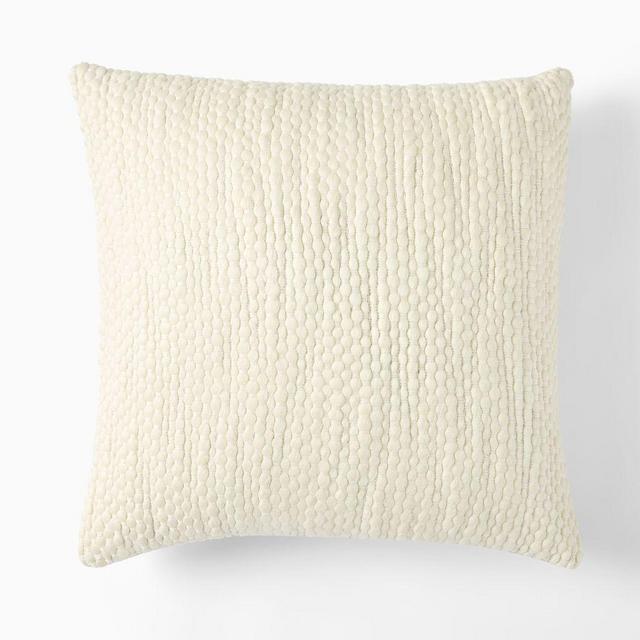 Soft Pebble Pillow Cover, 20x20, Alabaster