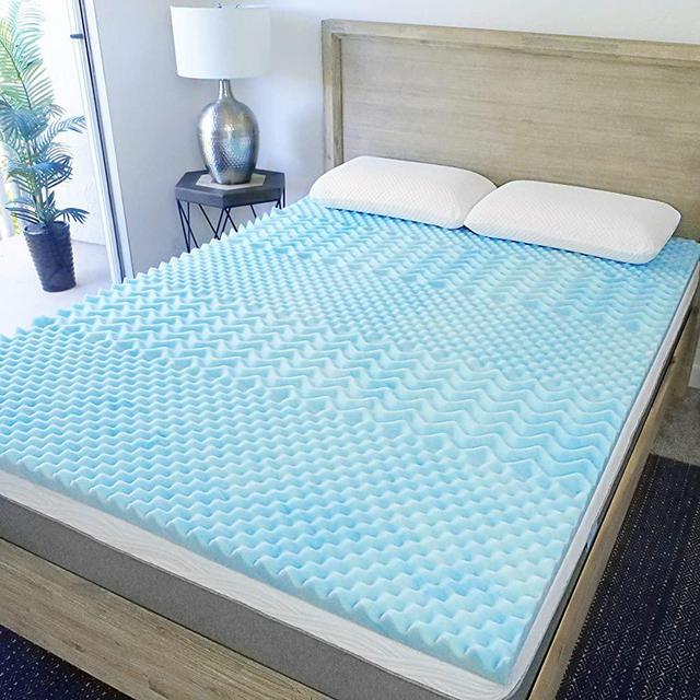 Sure2Sleep 5-Zone Gel Swirl Memory Foam Mattress Topper Made in USA 2-Inch (Queen)