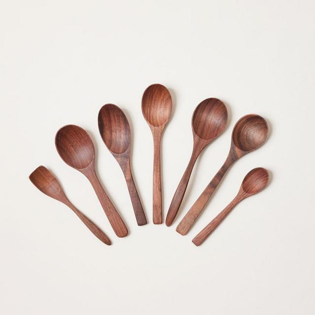 Essential Kitchen Little Spoon, Walnut, Set of 7