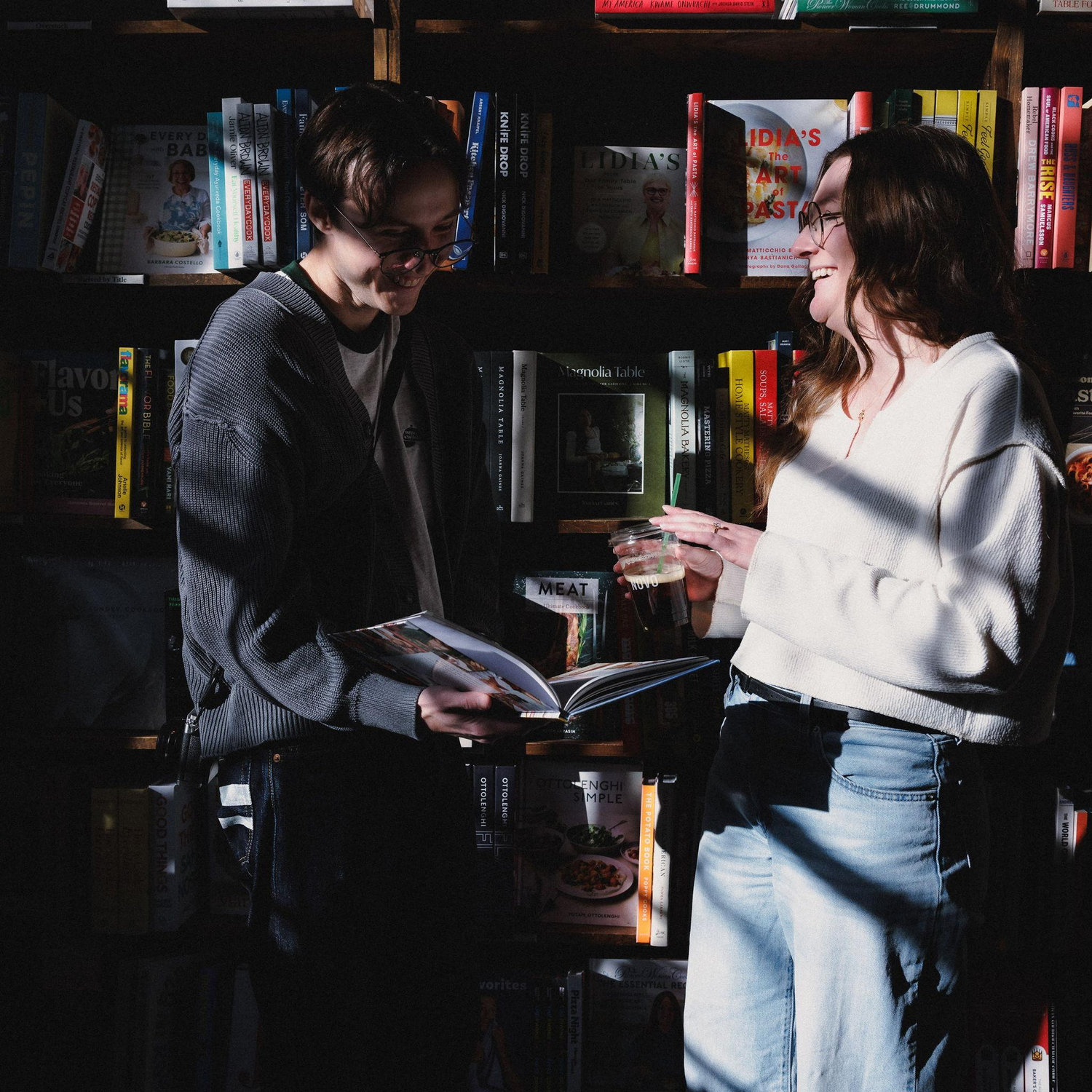 our favorite Saturday activity, coffee and a bookstore