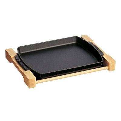 Staub 9-Inch x 15-Inch Rectangular Cast Iron Serving Dish in Matte Black