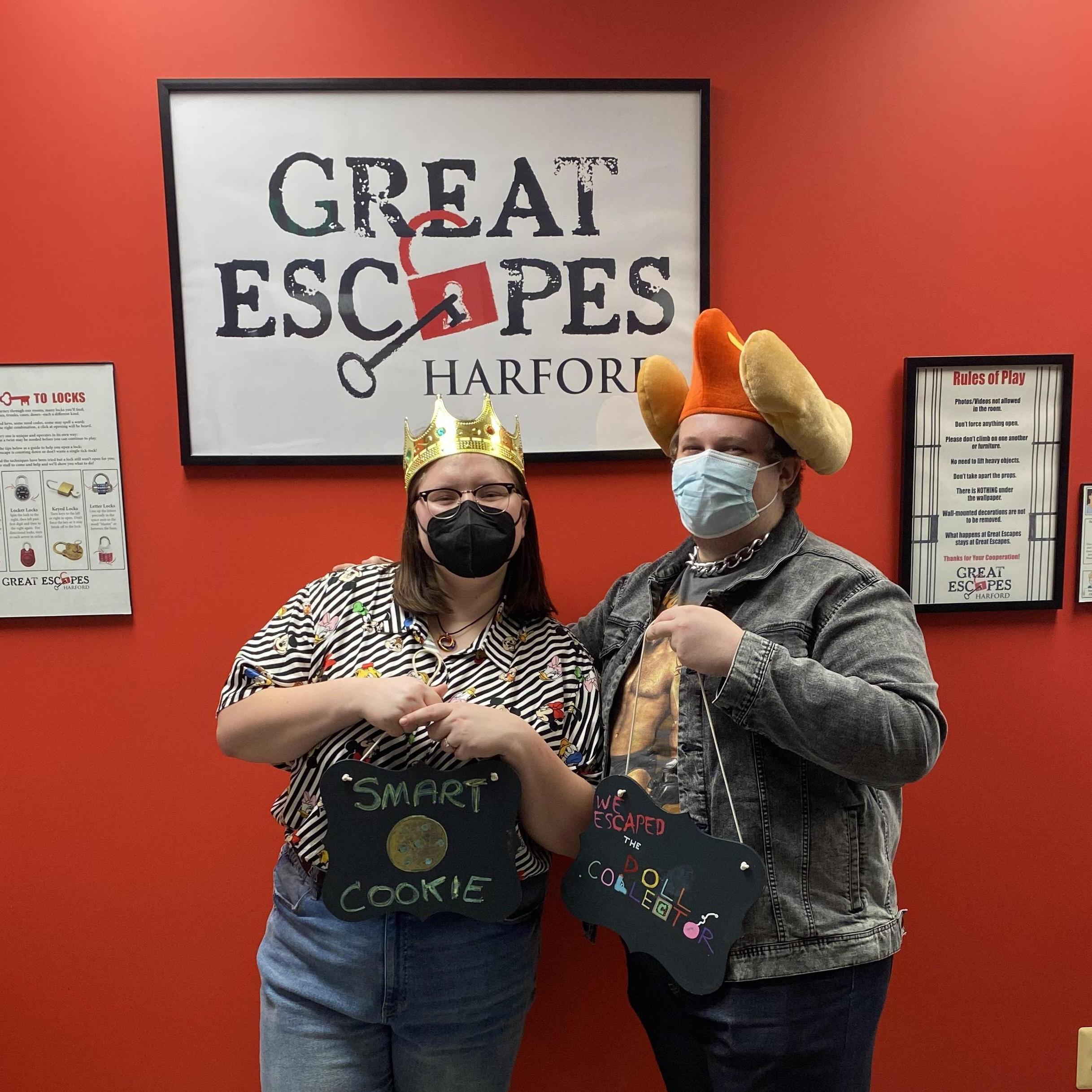 Our 1st year anniversary at an Escape Room