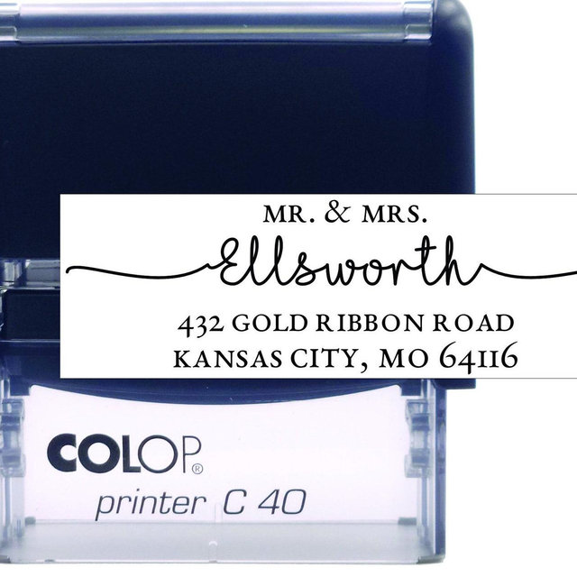 Classic Mr. & Mrs. Return Address Stamp