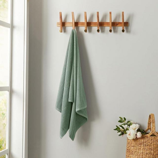 Green Bath Sheet - 100% Cotton Oversized 68x35 Towel - Absorbent, Quick-Drying, Durable Bath Sheet for Bathroom Decor - Low-Twist, Two-Ply Fibers (Eucalyptus)