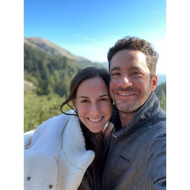Big Sur, December 2020, hours before we got engaged!