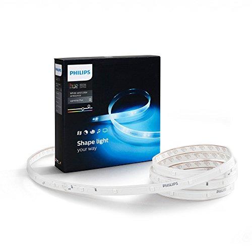 Philips Hue Lightstrip Plus Dimmable LED Smart Light (Compatible with Amazon Alexa, Apple HomeKit, and Google Assistant)