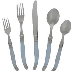 Laguiole 20-Piece Stainless Steel Flatware Set, Ice Blue