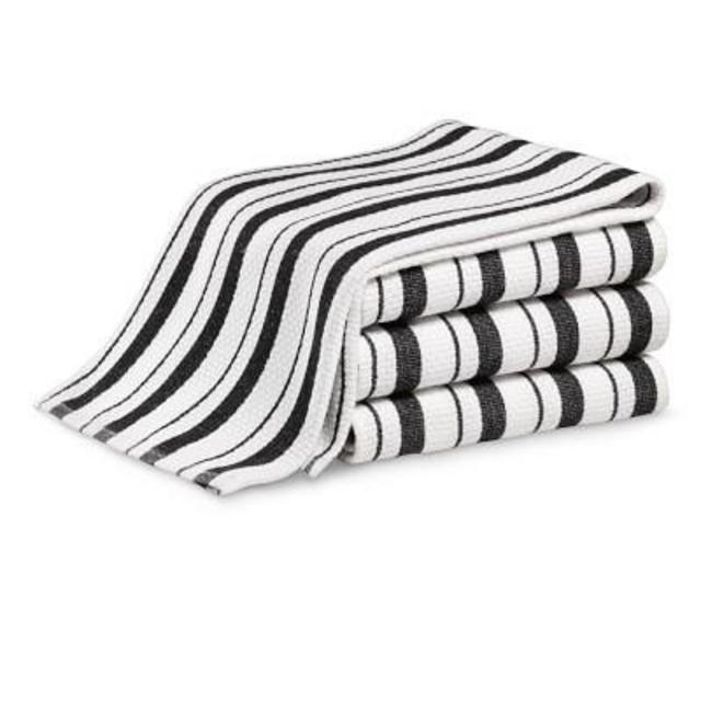 Williams Sonoma Striped Towels, Jet Black