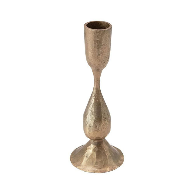 Creative Co-Op Hand-Forged Metal Taper, Antique Brass Finish Candle Holder