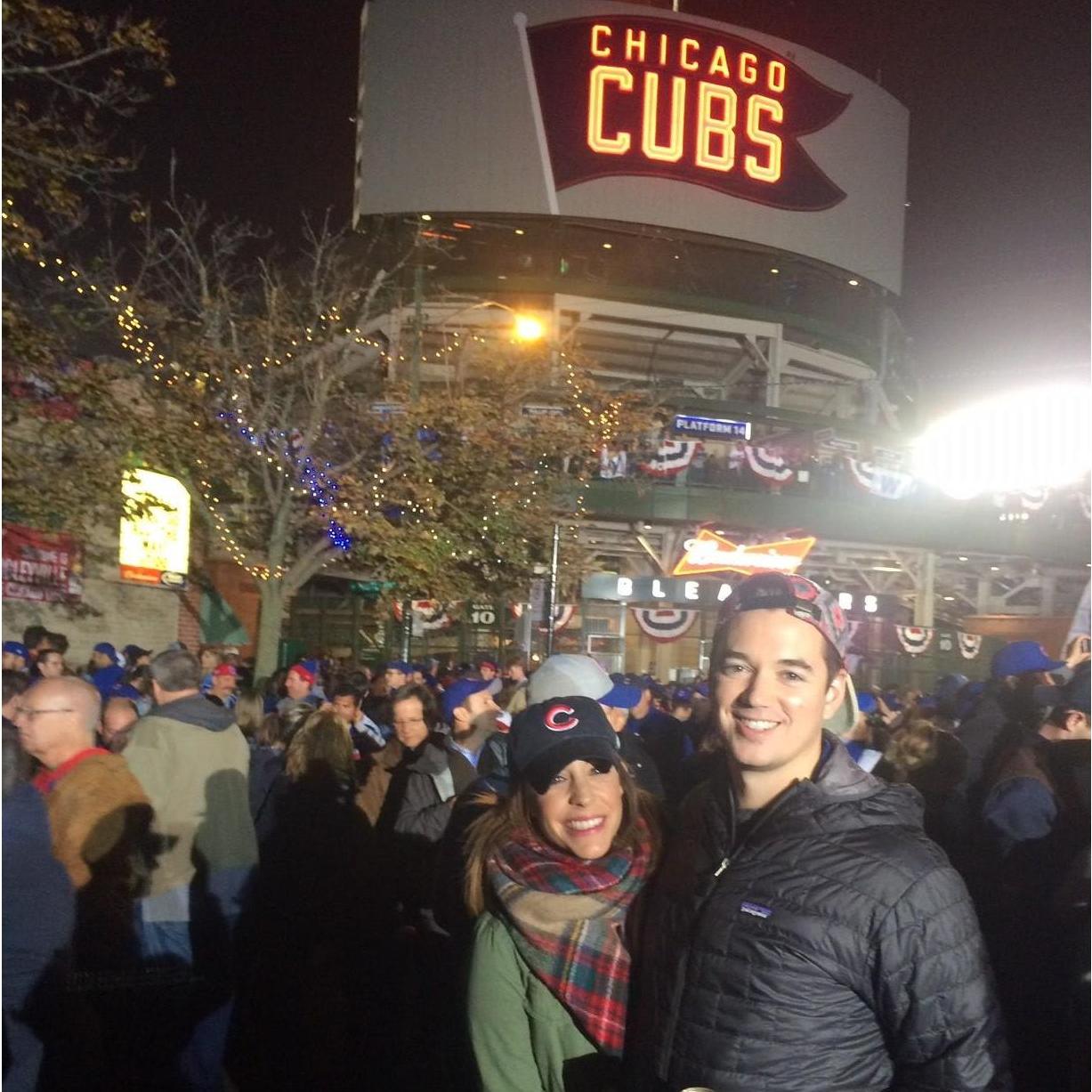Celebrating a trip to the World Series
