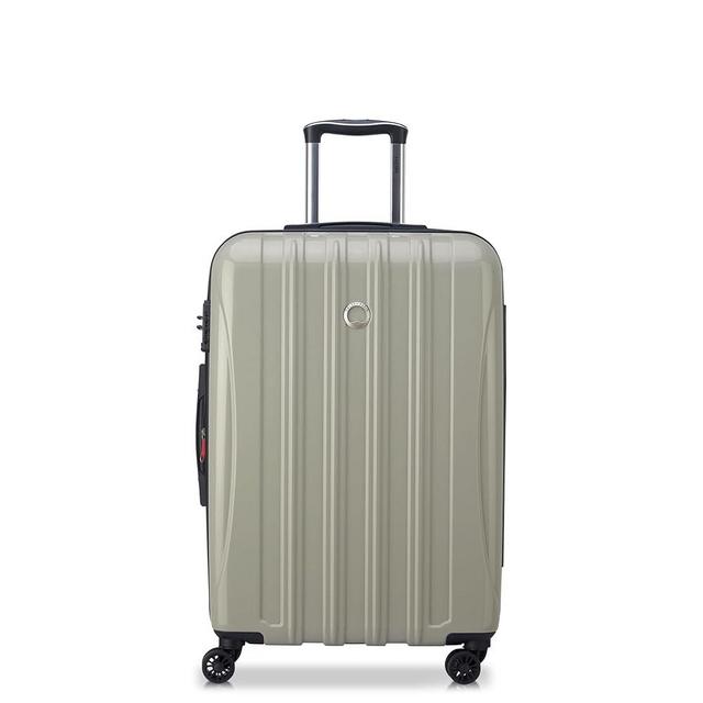 DELSEY Paris Helium Aero Hardside Expandable Luggage with Spinner Wheels, Latte, Checked-Medium 25 Inch