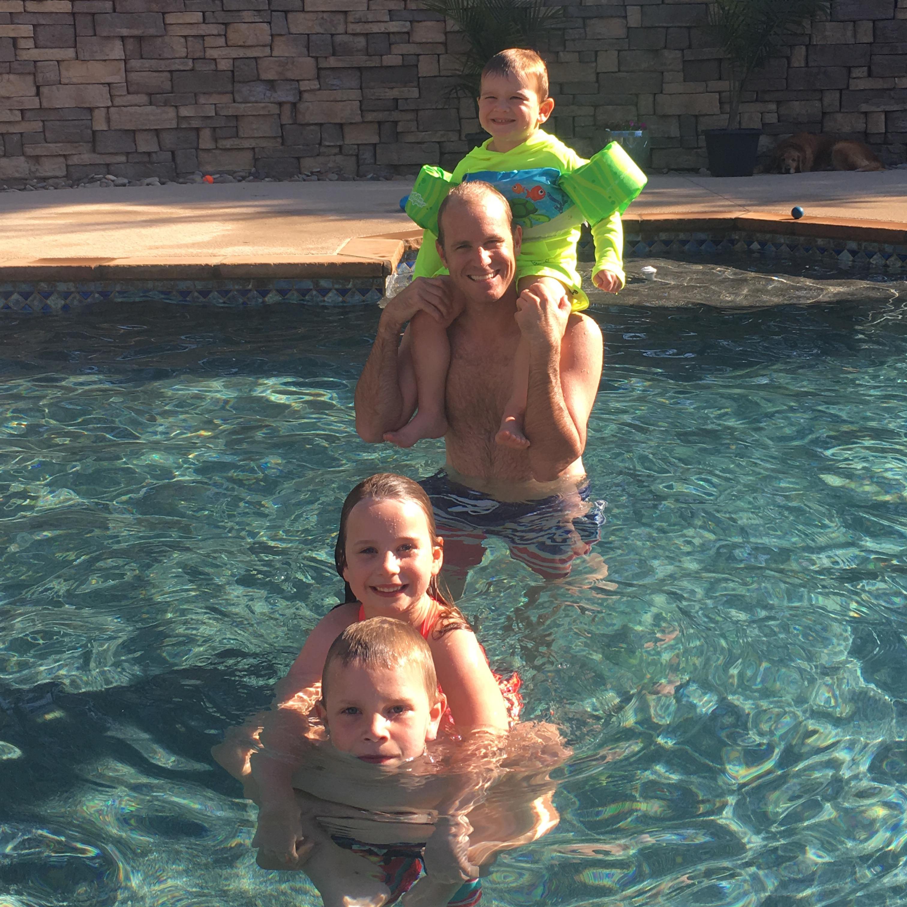 Chad spending time with his two nephews: Chase and Paxton and with his niece: Ava
