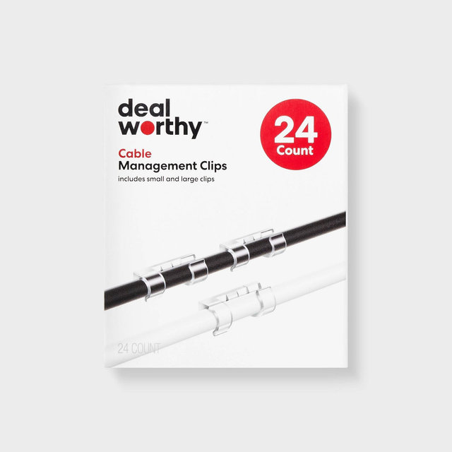 Clear Cable Clips - dealworthy™ 24ct: Cable Management Accessories