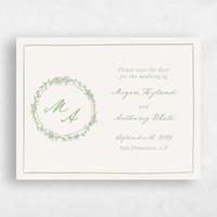 Green Wedding Save the Date - Violet Landscape