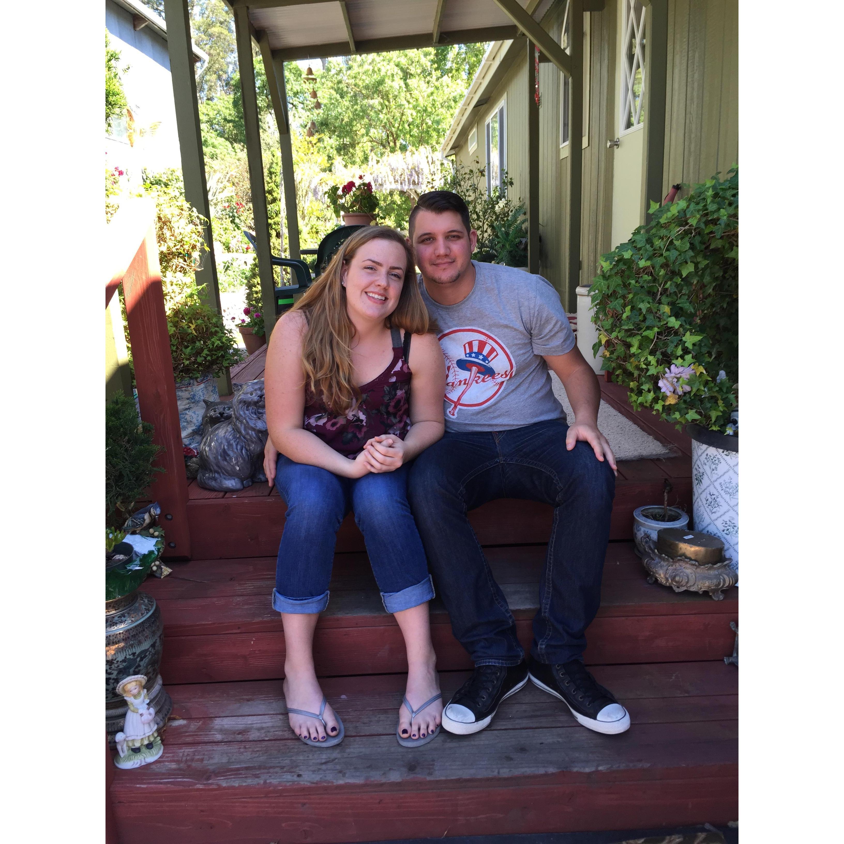 April 17, 2015. Grandma Maria's front steps.