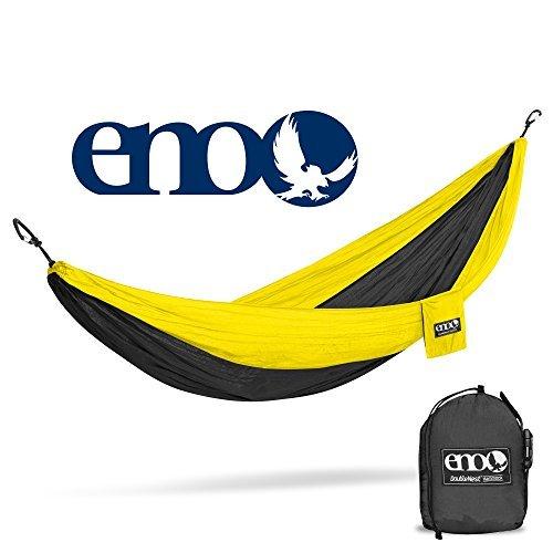 ENO Eagles Nest Outfitters - DoubleNest Hammock, Portable Hammock for Two, Black/Yellow