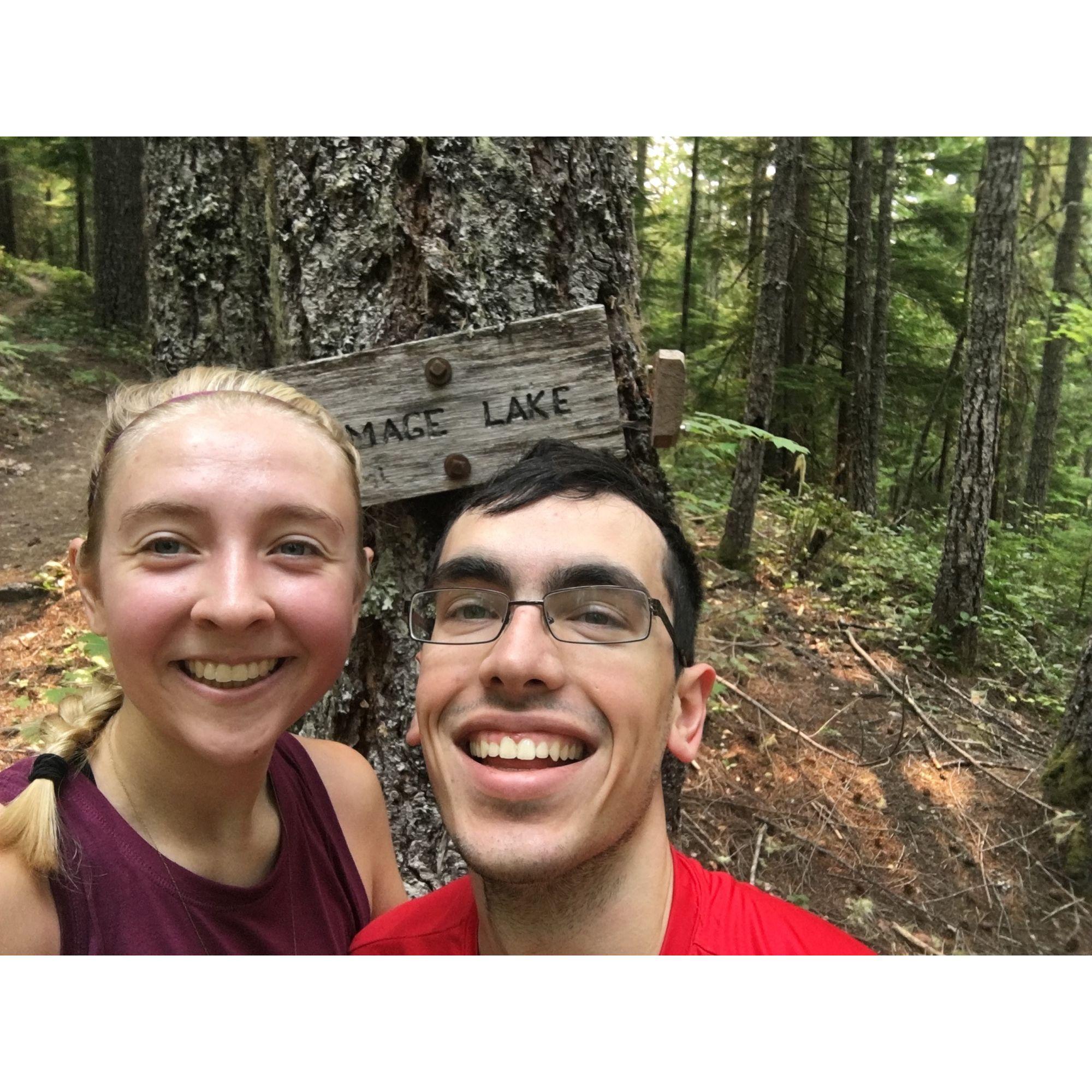 Our first backpacking trip together to Image Lake in the North Cascades