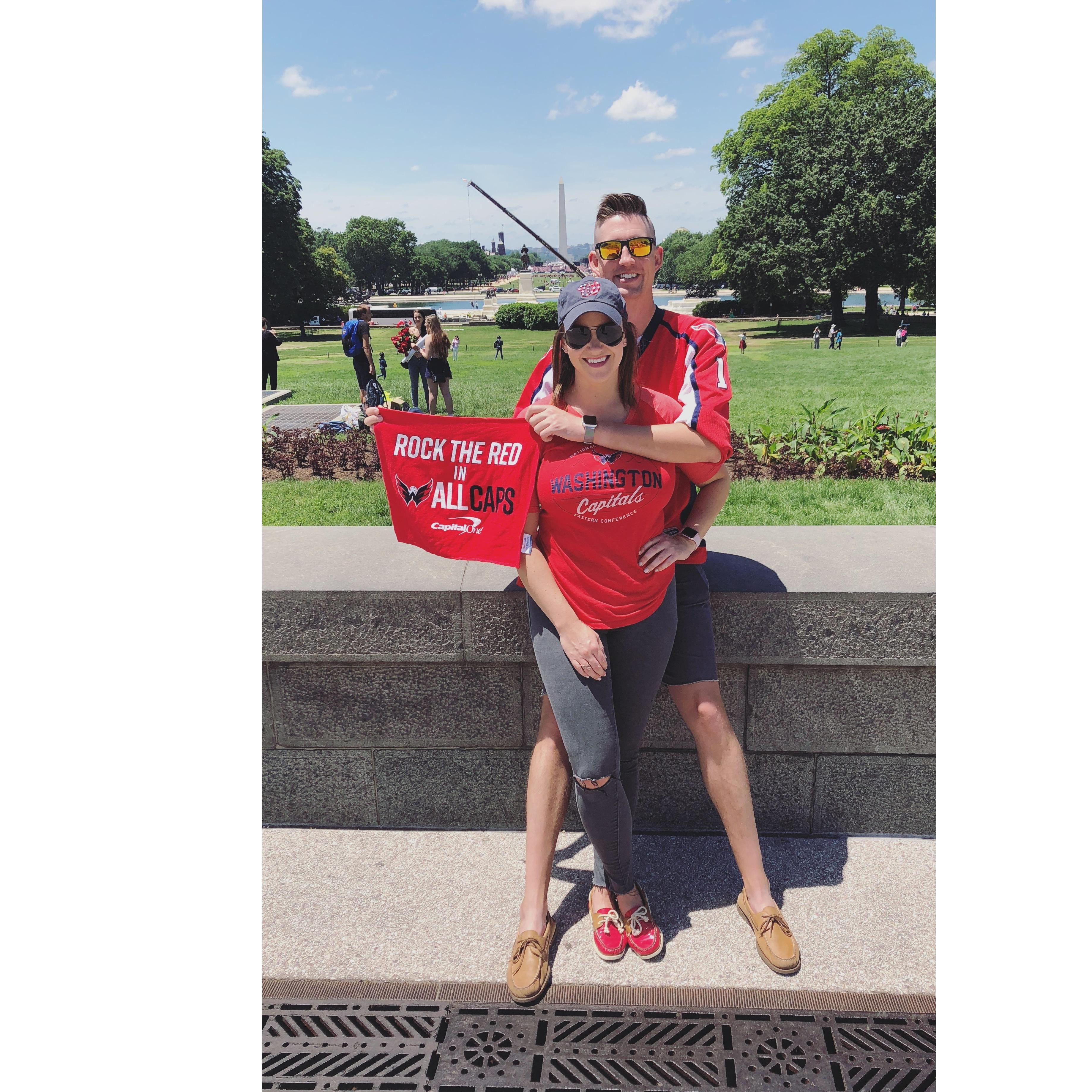 Celebrating the Caps on the steps of the Capitol [2018]