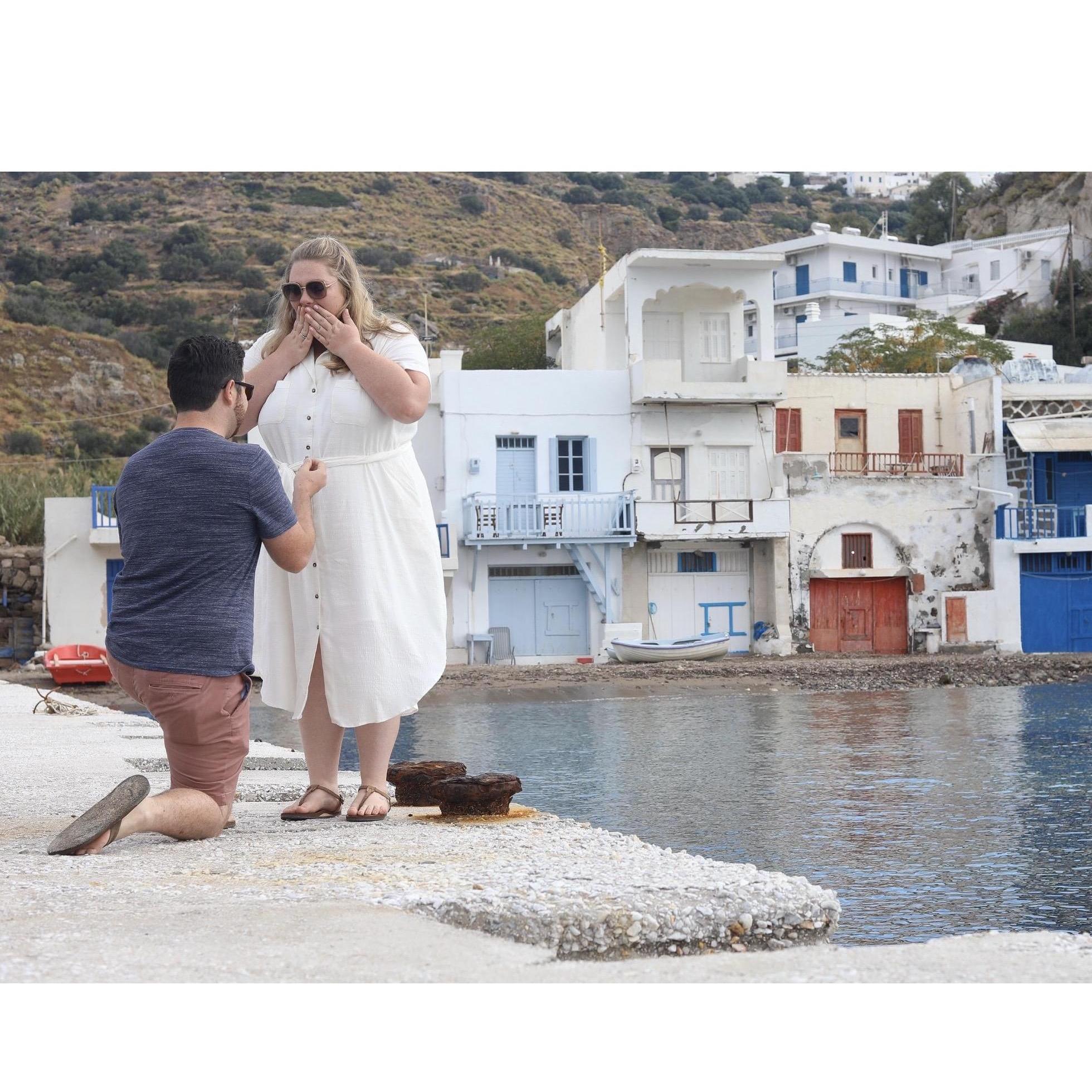 The proposal, Milos, Greece