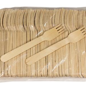 Perfect Stix Green Fork 158 Wooden Cutlery Forks 6" Length ( pack of 100)