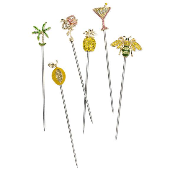 Tropical Cocktail Picks, Set of 6